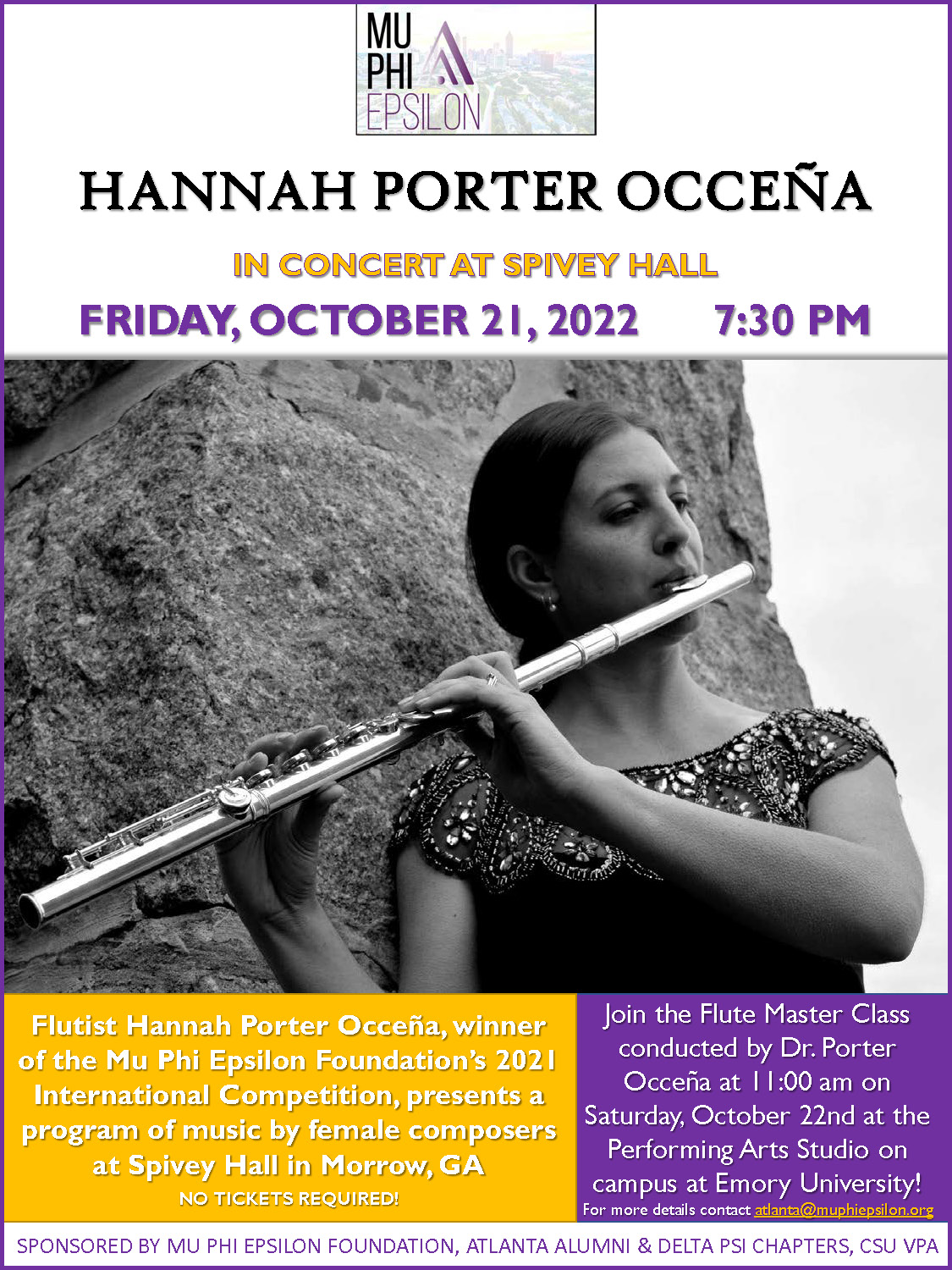 Hannah Porter Occena Concert Flyer